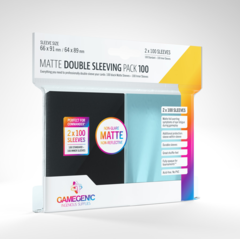 Gamegenic - Matte Double Sleeving Pack 100 - Black